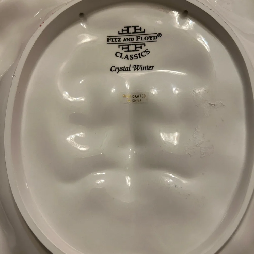 Santa Fitz & Floyd ceramic Santa cookie plate